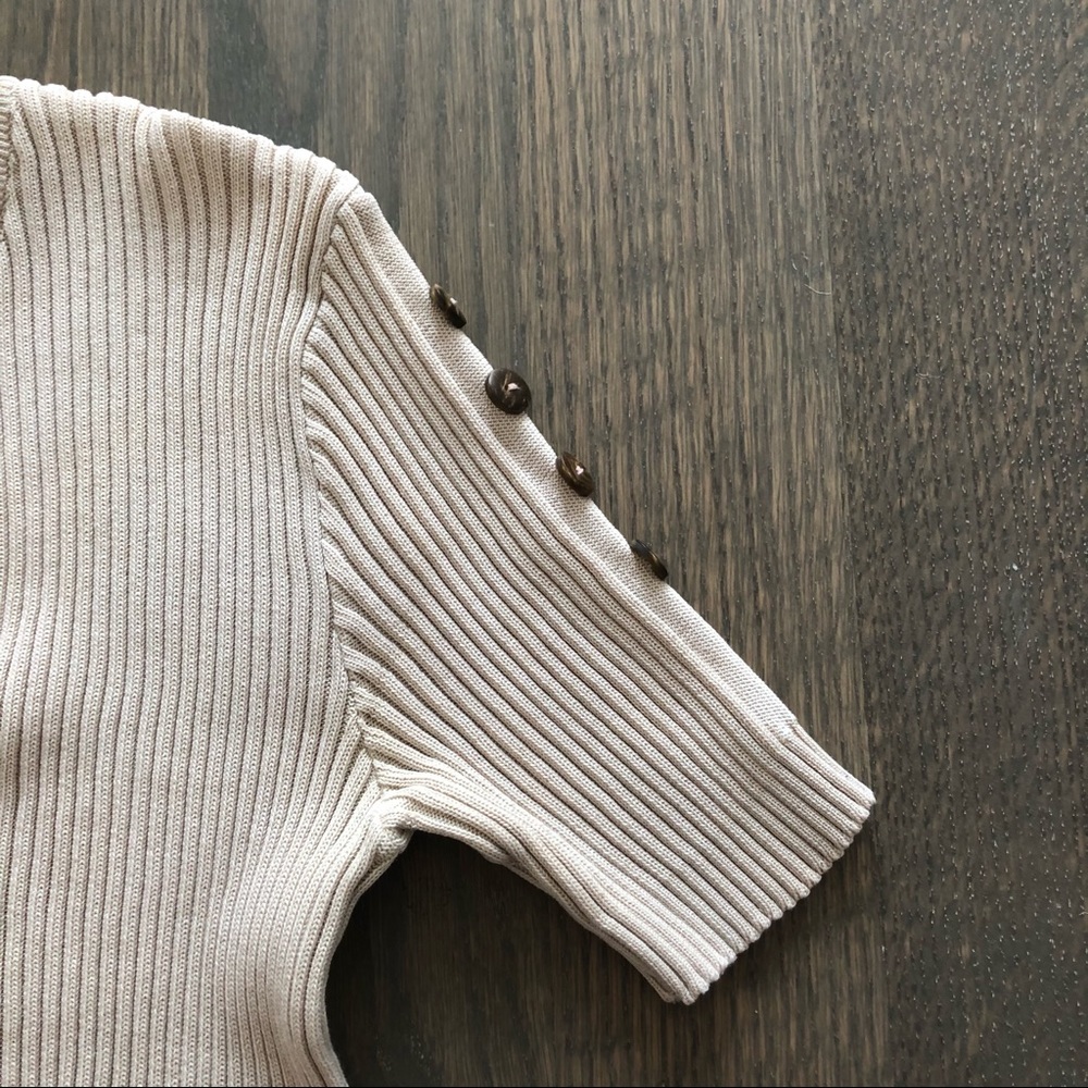 VINTAGE Coronia Wool Ribbed Sweater Tee - Picture 5 of 9
